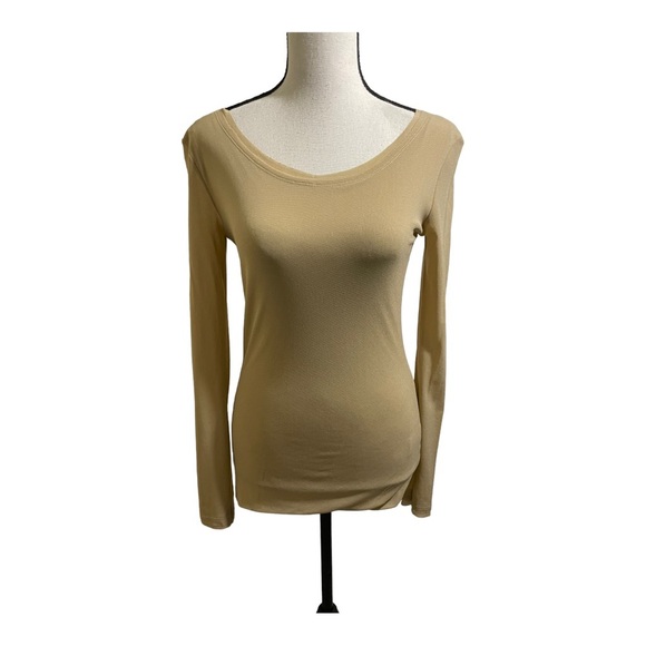 Beulah top long sleeve beige size Small/Medium. - Picture 7 of 10